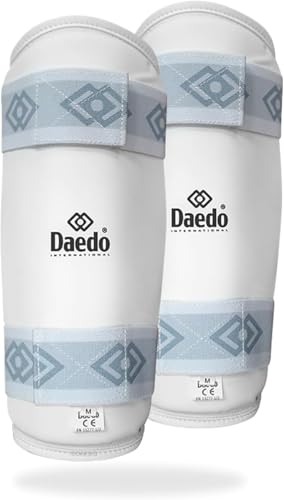 DAEDO Taekwondo Shin Guard - Lightweight & Comfortable with Two Elastic Straps for Secure Fit, Size:M, Ideal for Taekwondo Competition & Training