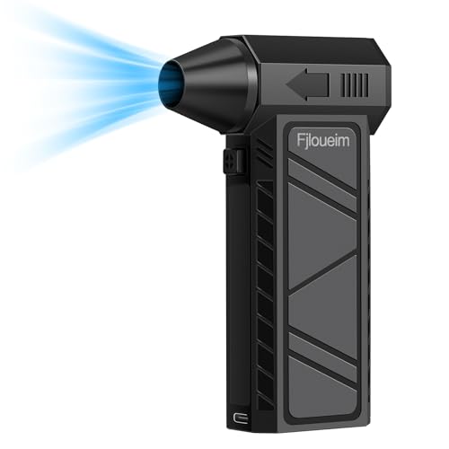 Compressed Air Duster, 130,000RPM Multi-Functional Electric Blower with 4-Speed Adjustable Settings for Dust Removal, Blowing & Suction – Ideal for Cars, Computers, Keyboards, and Outdoors(Black)