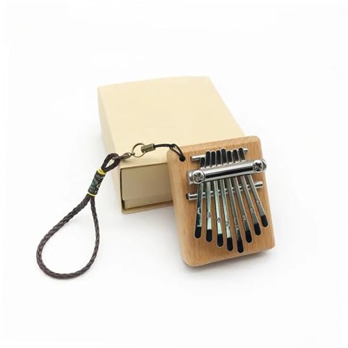 Kalimba For Beginners 8 Key Mini Square Kalimba Thumb Piano Pendent Portable Musical Instrument Cute Finger Percussion