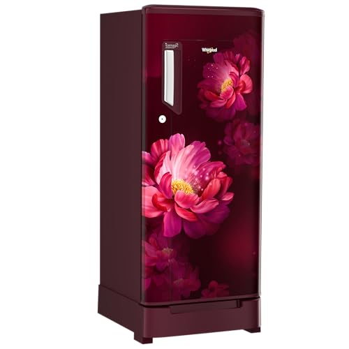 Image of Whirlpool 192 L 4 Star Direct-Cool Single Door Refrigerator with Base Drawer (215 IMPC ROY 4S Wine PEONY-Y, Red, 2026 Model)