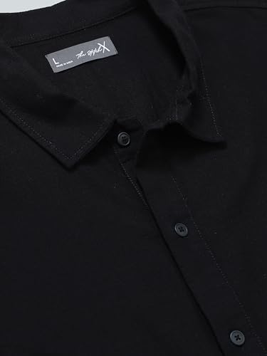 Image of StitchX Men's Half Placket Kurta Shirt with Roll Up Sleeves Pure Cotton