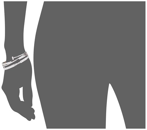 Image of Scintillare by Sukkhi Rhodium Plated with Stainless Steel Multilayer Openable Kada Bracelet Jewellery for Women & Girls|Anti Tarnish Jewellery|Gifts for Wife Girlfriend Mother Sister|K107053