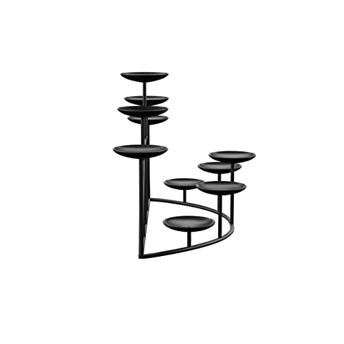 Sei Furniture 10 Candle Wrought Iron Candelabra, Matte Black #TOP2