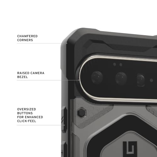 Image of Urban Armor Gear UAG Designed for Google Pixel 11 / Pixel 11 Pro Case, Pathfinder Clear - Compatible with Pixelsnap & Magnetic Charging Transparent Rugged Protective Cover - Ash /Black