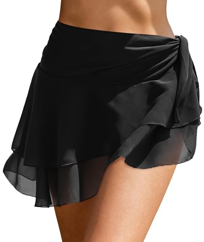 AI'MAGE Sarong Wraps for Women Swimsuit Coverup Sheer Beach Bathing Suit Chiffon Cover Up Skirt for Swimwear S-3XL