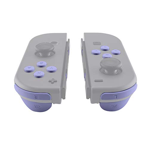 eXtremeRate DIY Full Set Buttons for Nintendo Switch & Switch OLED, Custom Replacement Buttons for JoyCon, ABXY Direction Keys SR SL L R ZR ZL + - Home Capture Trigger Buttons Springs - Light Violet