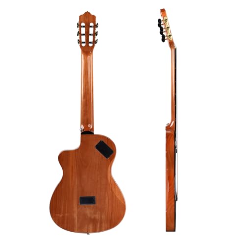 Image of Kadence 39 Electric Classical Guitar - Thin Body SILENT GUITAR - Nylon Strings, Solid Okoume back & sides, Gloss Finish with Rounded Frets, Padded Bag and EQ (Travel Classical Guitar)