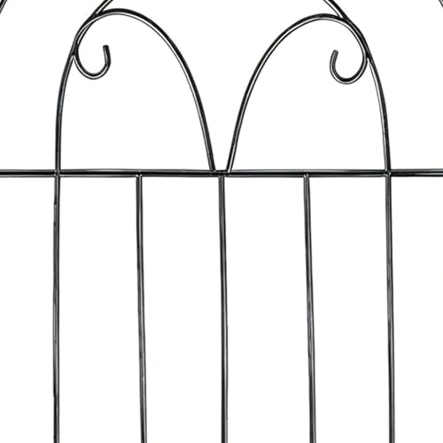 Valla arqueada de exterior resistente para delimitar macizos y proteger plantas, 10 paneles 8