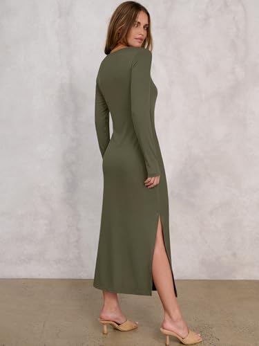 Image of ANRABESS Women's Fall Long Sleeve Casual Maxi Dress