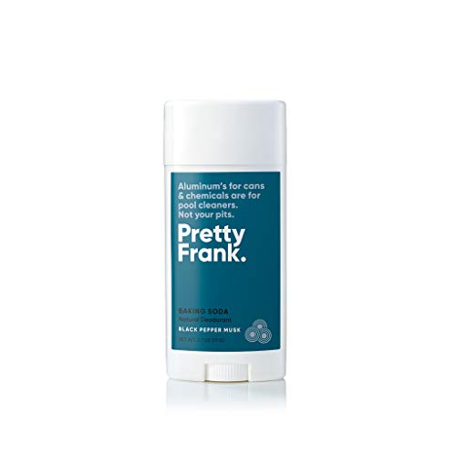Pretty Frank Deodorant Stick - Natural Deodorant for Women, Men, Teens, & Kids - Aluminum Free, Free of Parabens & Sulfates, Gluten Free, Vegan, Cruelty Free, Non-GMO - Black Pepper Musk