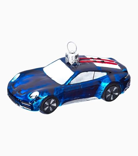 Porsche 911 Dakar Glass Christmas Ornament
