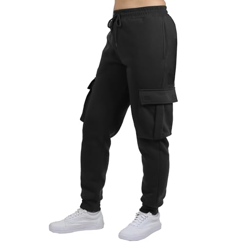 Womens Loose Fit Cargo Fleece Joggers (S-2XL)