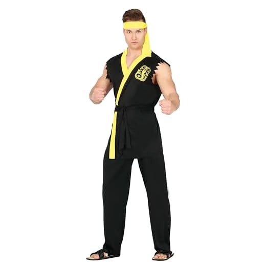 FIESTAS GUIRCA | Disfraz Snake Fighter Adulto (52-54/L) - Chaqueta, Cinta Cabeza, Cinturón y Pantalón - Disfraces de Ninjas y Cine para Halloween, Carnaval y Fiestas de Disfraces - Hombre - Negro