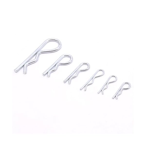 glarks Trainingsunterlagen für Heavy Duty Zink versilbert Haar Pin Kurbelkeil Anhängerkupplung Pin Sortiment Kit – Bild 5