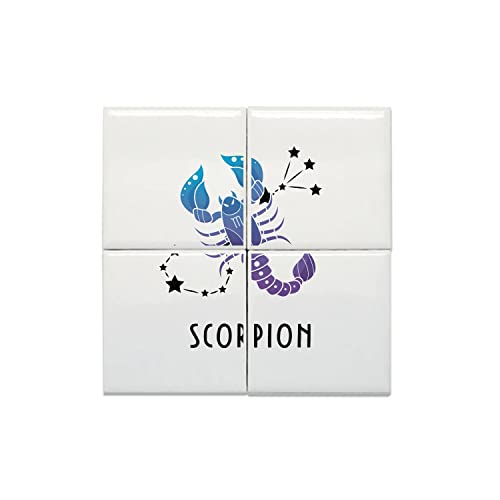 Carreaux Céramique Scorpion Cadeau Idéal pour Passionnés d'Astrologie et Étoiles