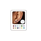 S925 Sterling Silver Stud Earrings Setseptember Sapphire Birthstone Diamond Jewellery Gifts for Womens Ladies Girls 4 Pairs Women's Crystals Small Tiny Stackable Hypoallergenic Birthday Gifts