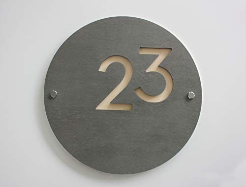 Moderne Hausnummern Aus Messing Gold - 2 Zoll (5cm) Wetterfeste Zahlen