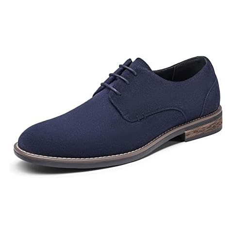 Bruno Marc Anzugschuhe Herren Wildleder Klassische Business Lederschuhe Schnürhalbschuhe Derby Oxfords Formell Hochzeit Schuhe Marine URBAN-08-E Größe 42 Cover