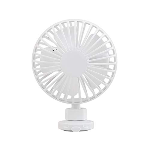 TOWARDSNAN Ventilador E lectric, reloj de refrigeración recargable por USB, ventilador para interiores y exteriores, ventilador deportivo de 3 velocidades