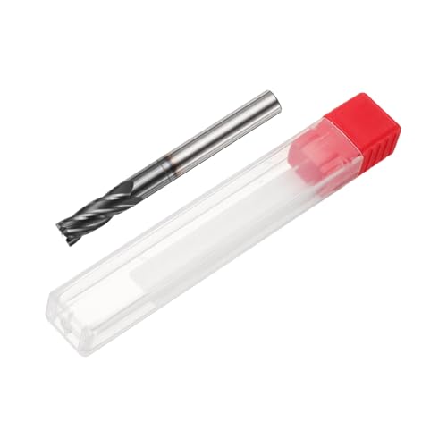Image of HARFINGTON Carbide Square Nose End Mill Bit 17 /64 inch Cut Dia 4 Flutes TiAlN Coated Milling Cutter for Hardened Steel Metal (17 /64 inch Shank 3 /4 inch Cut Length 2-1 /2 inch Long 30 Degree HRC53-55)