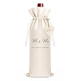 ELNIVOX Hochzeitsgeschenk Brautpaar Weinbeutel Mr & Mrs...