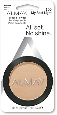 Almay Pressed Powder, Skin Tone Matching, Hypoallergenic, Frageance Free, 100 My Best Light, 0.20 Oz