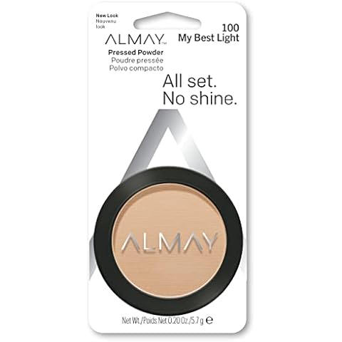Almay Pressed Powder, Skin Tone Matching, Hypoallergenic, Frageance Free, 100 My Best Light, 0.20 Oz Cover