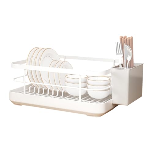 ZAPATOS para encimera de cocina, secador de lavavajillas con superficie de drenaje, cesta portaherramientas compacta diseño ahorra espacio para casa y cocina