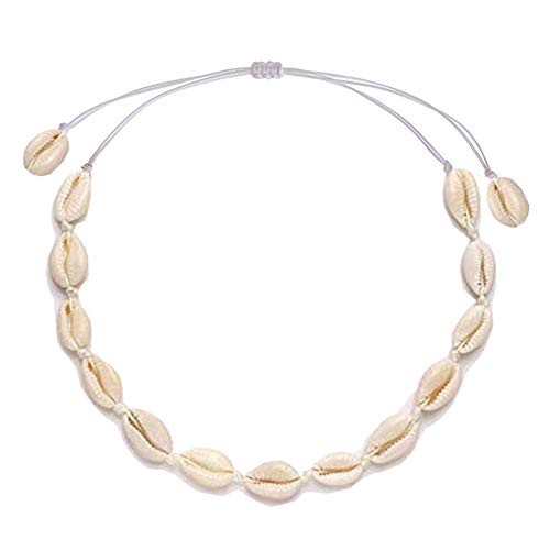 Natural Shell Choker Necklace for Women Girls Handmade Beaded Seashell Pendant Necklace Summer Beach Rope Conch Statement Jewelry Adjustable Hawaii Boho Cowrie Collar Necklace Natural Shell Choker Necklace for Women Girls Handmade Beaded Seashell Pendant Necklace Summer Beach Rope Conch Statement Jewelry Adjustable Hawaii Boho Cowrie Collar Necklace