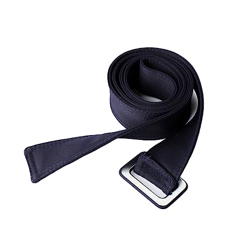 Inzegao Gabardina clásica para mujer con hebilla, cinturón de amarre para chaqueta cortavientos, Azul marino, Talla única