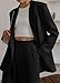 KIRUNDO Women Suits 2 Piece Set Business Casual Dressy Oversized Blazer Jacket and Wide Leg Dress Pantsuits Formal Outfits(Black, Small)
