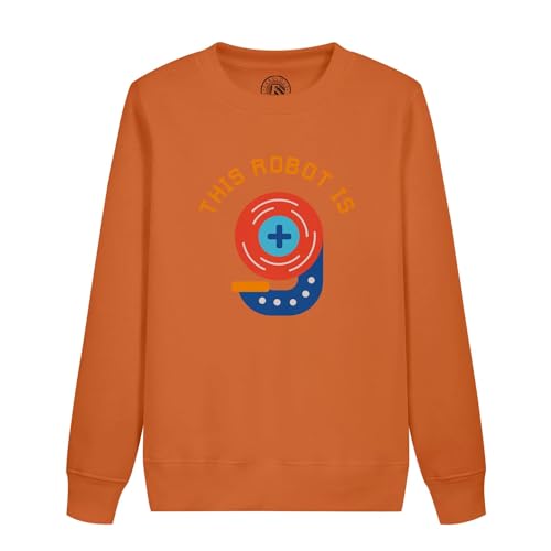 Sweatshirt enfant robot pour anniversaire sur le thème mécanique de 9 ans