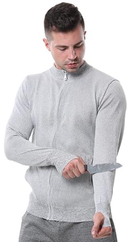 JuanNest Gilet Anti-Coltello Nascosto,Abbigliamento Antitaglio di Livello 5,Camicia Resistente al Taglio,Gilet Anti-Coltello di Protezione di Sicurezza Leggero Tattico Polizia,Tecnico E Protettivo M