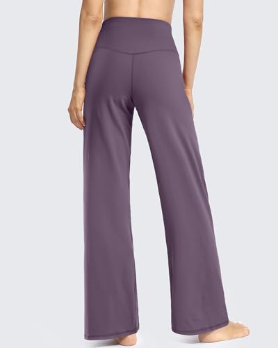 Image of Promover Wide Leg Pants Woman Yoga Pants with Pockets Stretch Loose Casual Lounge Sweatpants Petite /Regular /Tall