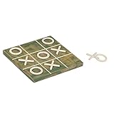 Tic Tac Toe Wooden Game | Modern XOXO Tic Tac Toe Game for Kids | White X's and O's Noughts and...