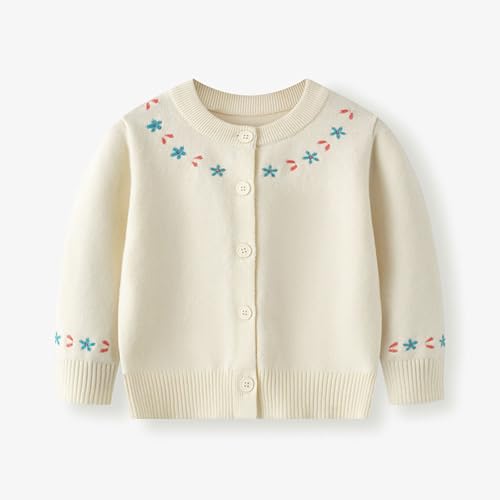 Kids Girls Knitted Cardigan Flower Crochet Button Sweater Coat Cute Fall Winter Jacket Warm Clothes2