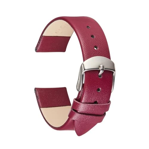 Bracelet de montre en cuir véritable souple multicolore de 14mm à 22mm