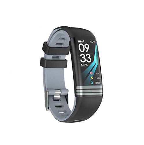 UNIQUE-F Tracker di Fitness Donne Gli Sport Orologio Intelligente Frequenza Cardiaca Tenere sotto Controllo Impermeabile IP67 Bluetooth Pedometro Dormire Caloria Contatore Gray