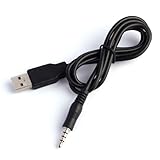 Zimrit 3.5mm Male AUX Audio Jack To USB 2.0 Male Charge Cable Adapter Cord 3 Feet (3.5mm Aux 3 feet)