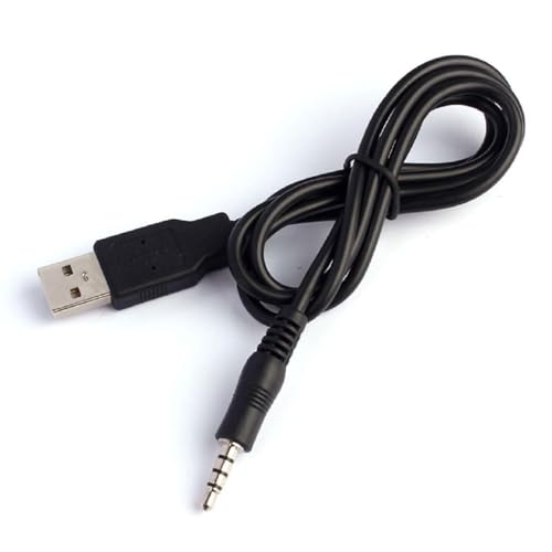 ZIMRIT 3.5mm Aux to USB Adapter Cable – 3ft USB 2.0 Male to 3.5mm Audio Jack Cord for Charging and Syncing – Compatible with MP3 Players, Headphones, and Most Car Charger Models (Not All) – Black