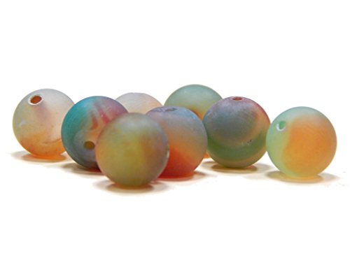 Perlin - Pack of 16 Malachite Beads 10 mm Round Gemstone Stone Beads Jewellery Beads Gemstone for DIY Chain Craft Set G92 x2 - Image 2