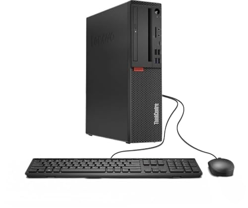 Lenovo ThinkCentre M720s SFF PC, Intel Core i5-8400T, 8 GB RAM, 256 GB SSD, WiFi, Bluetooth, tastiera US QWERTY, Windows 11 Pro (ricondizionato)