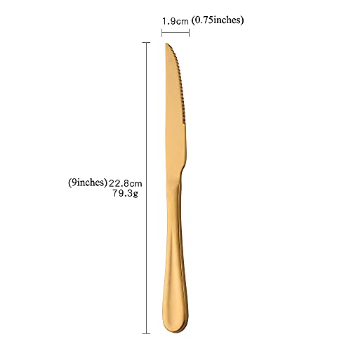 Table Knives Set of 8 Coloured Steak Knives Dinner Knives Set Stainless Steel