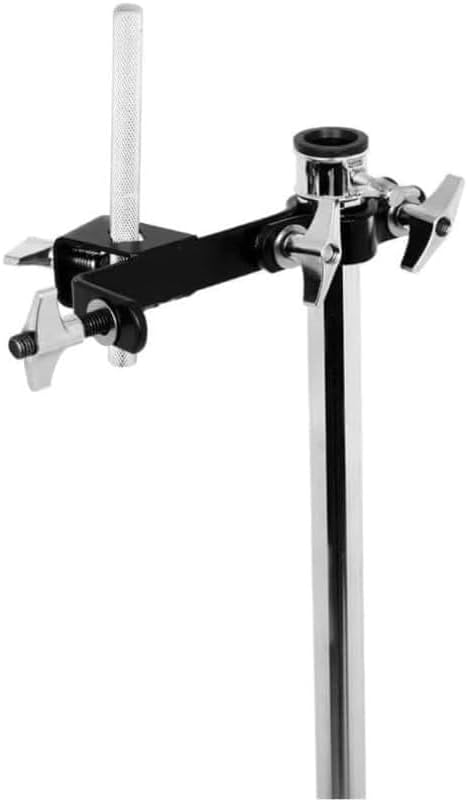 Cowbell Mount for Drum Set Adjustable Metal Cowbell Holder Drum Hardware Attachment for Drum Kit Tambourine Practice Recording Performance Studio Use