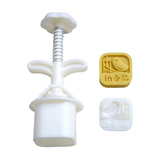 Sello de galletas con nombre de la ciudad, moldes para tartas de luna, presión manual, herramientas para hornear para festivales de mediados de otoño, fácil de limpiar