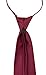 Vesuvio Napoli PreTied Men's Necktie Solid BURGUNDY Color Mens Zipper Neck Tie, 3 IN