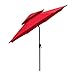 FLAME&SHADE Parasol de Jardin Double Sommet, Parasol Inclinable 270cm avec Manivelle pour Exterieur Terrasse Balcon Marché, Polyester Anti UV 50+, Rouge
