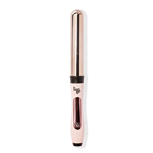 L'ANGE HAIR Le Curl Titanium Curling Wand | Professional Curling Iron for All Hair Types | Clip Free Hair Curler | Best Curling Wand for Relaxed Curls & Beach Waves | Blush 1.25” (32MM)