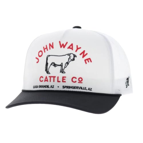 Image of HOOEY John Wayne Cattle Co. Trucker Hat - Adjustable Snapback, Mesh Baseball Cap