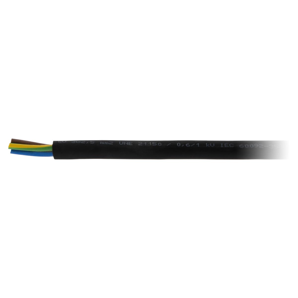 Câble HO7RN-F 3G2,5-60m - noir Zenitech